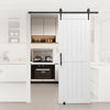 VEVOR Sliding Barn Door, 30 x 84 inch, High-Strength MDF Panel, Barn Door with Hardware Kit, Water-Proof PVC Surface, Easy to Install, H-Frame, Smoothly and Quietly Sliding for Living Room, Bathroom