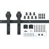VEVOR 8FT Sliding Barn Door Hardware Kit, 330LBS Loading Heavy Duty Barn Door Track Kit for Single Door, Fit 3.7-4.3FT Wide and 1.3"-1.8" Thick Door Panel, with Smooth & Silent Pulley (J Shape)