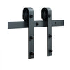 VEVOR 8FT Sliding Barn Door Hardware Kit, 330LBS Loading Heavy Duty Barn Door Track Kit for Single Door, Fit 3.7-4.3FT Wide and 1.3"-1.8" Thick Door Panel, with Smooth & Silent Pulley (J Shape)