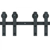 VEVOR 8FT Sliding Barn Door Hardware Kit, 330LBS Heavy Duty Barn Door Track Kit for Double Doors, Fit 3.7-4.3FT Total Wide and 1.3"-1.8" Thick 2 Door Panel, with Smooth & Silent Pulley (I Shape)
