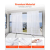 VEVOR Sheer Curtains, 84 inches Long, 2 Panels Set Sheer White Curtains, Each 42" W x 84" L, Dual Rod Pocket Installation, 100% Polyester Window Drapes for Bedroom, Living Room, Balcony, Yard