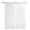 VEVOR Sheer Curtains, 84 inches Long, 2 Panels Set Sheer White Curtains, Each 42" W x 84" L, Dual Rod Pocket Installation, 100% Polyester Window Drapes for Bedroom, Living Room, Balcony, Yard