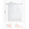 VEVOR Sheer Curtains, 84 inches Long, 2 Panels Set Sheer White Curtains, Each 52" W x 84" L, Dual Rod Pocket Installation, 100% Polyester Window Drapes for Bedroom, Living Room, Balcony, Yard