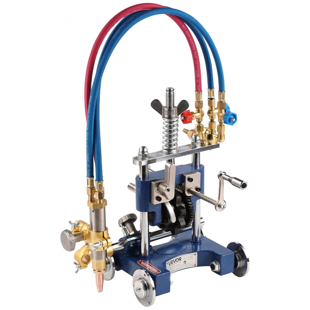 VEVOR CG2-11Y Manual Pipe Cutting Machine, 0.2"-2" Thick Pipe Beveling Machine with 82-in Chain, 0°-45° Adjusted Angle Gas Cutting Machine with 3 Tips, Portable Torch Beveling Gas Cutter