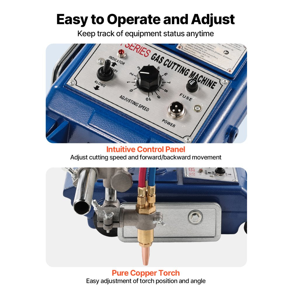 Easy to operate and adjust with intuitive control panel and pure copper torch