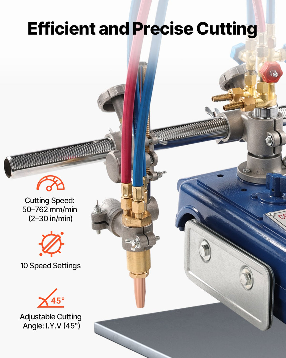 Efficient and precise cutting details with cutting speed range and 10 speed settings