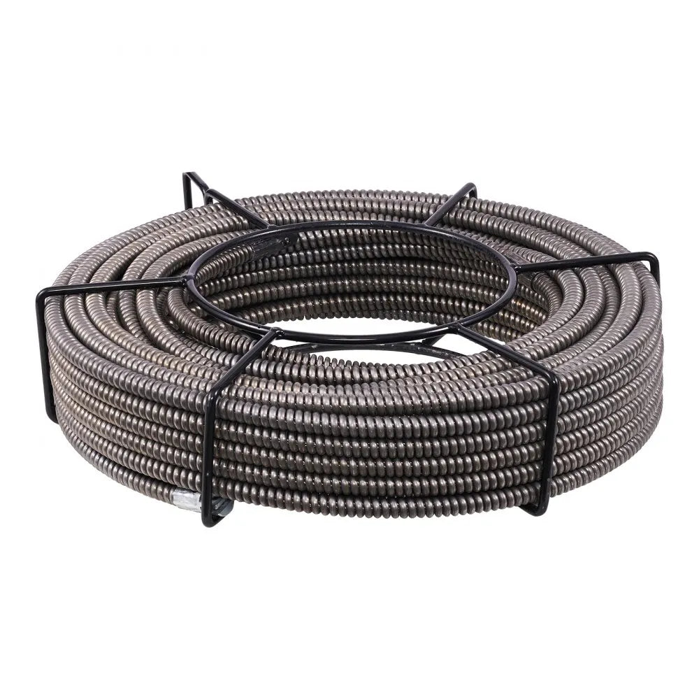 VEVOR Drain Cleaning Cable 100 Feet x 1/2 Inch Solid Core Cable Sewer Cable Drain Auger Cable Cleaner Snake Clog Pipe Drain Cleaning Cable Sewer Drain Auger Snake Pipe