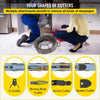 VEVOR Drain Cleaning Cable 75 Feet x 3/8 Inch Solid Core Cable Sewer Cable Drain Auger Cable Cleaner Snake Clog Pipe Drain Cleaning Cable Sewer Drain Auger Snake Pipe