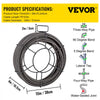 VEVOR Drain Cleaning Cable 75 Feet x 3/8 Inch Solid Core Cable Sewer Cable Drain Auger Cable Cleaner Snake Clog Pipe Drain Cleaning Cable Sewer Drain Auger Snake Pipe
