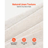 VEVOR Natural Linen Curtains, 52 x 84 inch 2 Panels Set, Semi Sheer Light Filtering Flax Textured Linen Drapes, Rod Pocket Back Tab Design, for Modern Farmhouse, Living Room, Bedroom Window Curtain