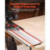 VEVOR Track Saw Guide Rail, 110 in Cutting Range, Includes 4 PCs 27.5 in Aluminum Extruded Guide Rails and 3 Connectors, Compatible with Makita, Festool & WEN Track Saws, for Woodworking Longer Cuts