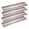 VEVOR Track Saw Guide Rail, 110 in Cutting Range, Includes 4 PCs 27.5 in Aluminum Extruded Guide Rails and 3 Connectors, Compatible with Makita, Festool & WEN Track Saws, for Woodworking Longer Cuts