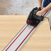 VEVOR Track Saw Guide Rail, 55-Inch Cutting Range, Kit Includes 2 x 27.5 in Aluminum Extruded Guide Rails and 1 Connector, Compatible with Makita, Festool & WEN Track Saws, for Woodworking Projects