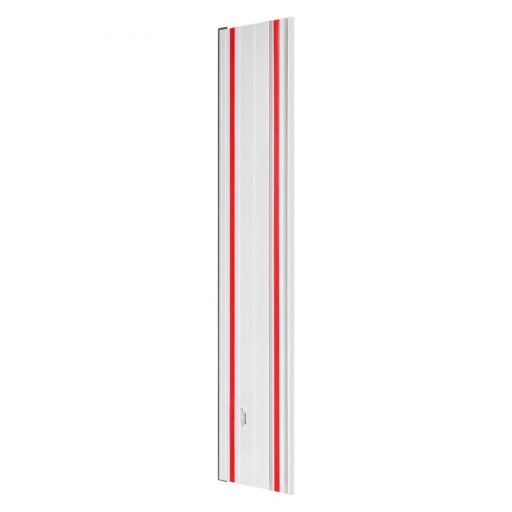 VEVOR Track Saw Guide Rail, 55-Inch Cutting Range, Kit Includes 2 x 27.5 in Aluminum Extruded Guide Rails and 1 Connector, Compatible with Makita, Festool & WEN Track Saws, for Woodworking Projects
