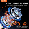 VEVOR Garbage Disposal, 1.25HP 3360RPM Continuous Feed Food Waste Disposer, 3-Bolt Mount Food Waste Grinding System with Sound Reduction, Power Cord & Splash Guard for Kitchen Sinks