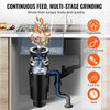 VEVOR Garbage Disposal, 1/2HP 3450RPM Continuous Feed Food Waste Disposer, EZ Connect Food Waste Grinding System with Power Cord & Splash Guard for Kitchen Sinks