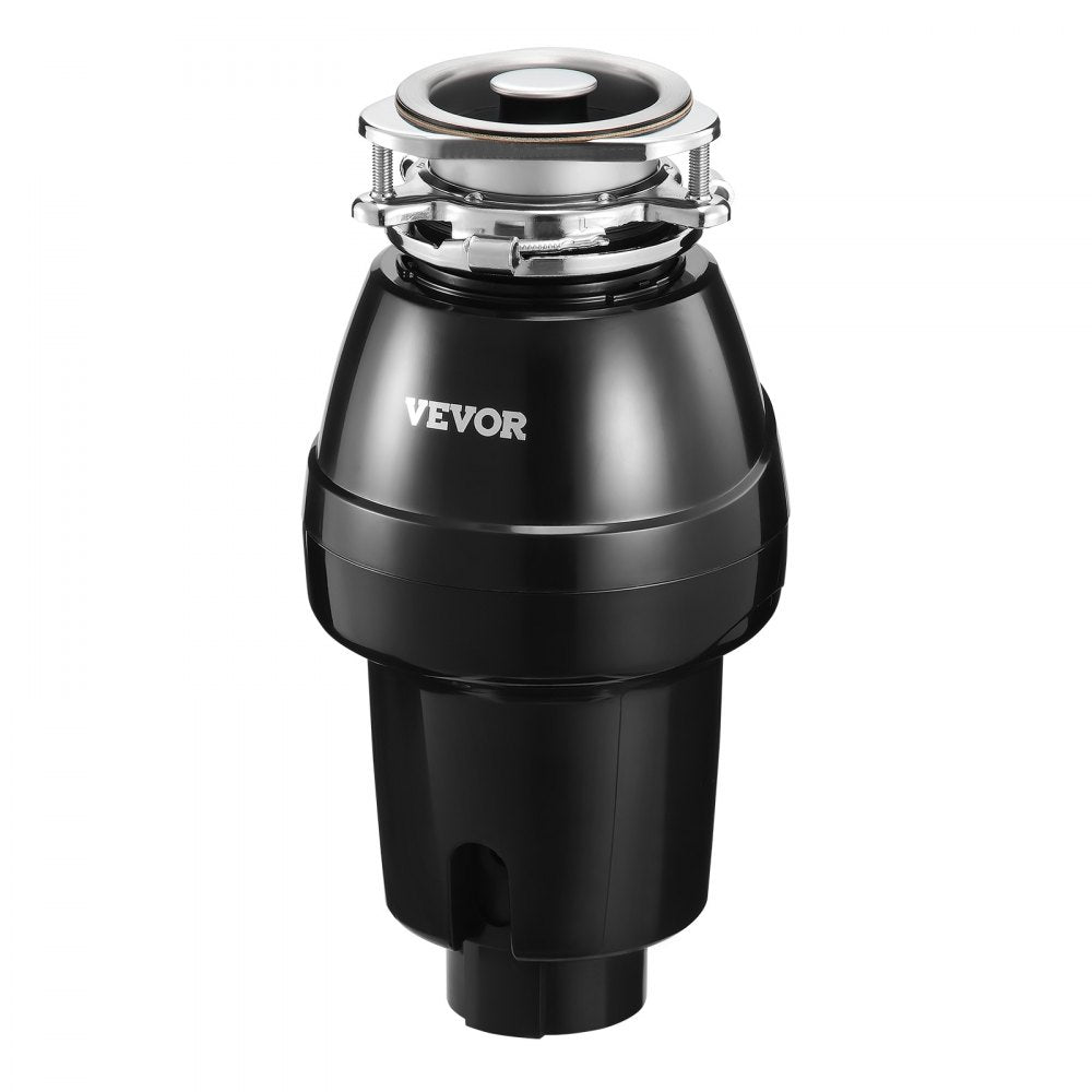 VEVOR Garbage Disposal, 1/2 HP 3450RPM Continuous Feed Food Waste Disposer, 3-Bolt Mount Food Waste Grinding System with Sound Reduction, Power Cord & Splash Guard for Kitchen Sinks