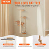 VEVOR 4 Tiers Tall Cat Tree, Cat Wall Furniture Set with 4 Jumping Boards, Wall-Mounted Cat Floating Shelf up to 40 lbs, 12 mm Pine Wood Cat Perch for Sleeping, Playing, and Climbing