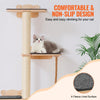 VEVOR 4 Tiers Tall Cat Tree, Cat Wall Furniture Set with 4 Jumping Boards, Wall-Mounted Cat Floating Shelf up to 40 lbs, 12 mm Pine Wood Cat Perch for Sleeping, Playing, and Climbing
