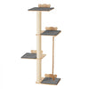 VEVOR 4 Tiers Tall Cat Tree, Cat Wall Furniture Set with 4 Jumping Boards, Wall-Mounted Cat Floating Shelf up to 40 lbs, 12 mm Pine Wood Cat Perch for Sleeping, Playing, and Climbing