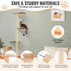 VEVOR 4 Tiers Cat Tree, Cat Wall Furniture Set with 4 Jumping Boards, Wall-Mounted Cat Floating Shelf up to 40 lbs, 12 mm Pine Wood Cat Perch for Sleeping, Playing, and Climbing
