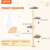 VEVOR 4 Tiers Cat Tree, Cat Wall Furniture Set with 4 Jumping Boards, Wall-Mounted Cat Floating Shelf up to 40 lbs, 12 mm Pine Wood Cat Perch for Sleeping, Playing, and Climbing