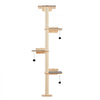 VEVOR 4 Tiers Cat Tree, Cat Wall Furniture Set with 4 Jumping Boards, Wall-Mounted Cat Floating Shelf up to 40 lbs, 12 mm Pine Wood Cat Perch for Sleeping, Playing, and Climbing
