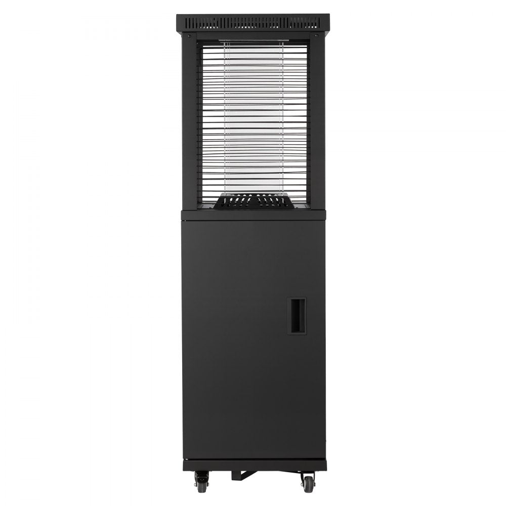 VEVOR 41000BTU Propane Patio Heater for Outdoor Use Portable with 2 Casters, for Party, Backyard, Home Garden, and Deck, Tip-Over Auto Shutoff, Stainless Steel Burner, Heats Up to 269 sq. ft., Black