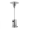 VEVOR Patio Heater for Outdoor Use, 50000BTU Propane Heater Tall Hammered With Round Table Design, Metal Burner and Wheels, Fixed Outdoor Patio Flame Heater for Patio, Party, Backyard, Garden, Silver