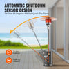 VEVOR Patio Heater for Outdoor Use, 50000BTU Propane Heater Tall Hammered With Round Table Design, Metal Burner and Wheels, Outdoor Patio Flame Heater for Patio, Party, Backyard, Garden, Silver Gray