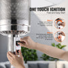 VEVOR Patio Heater for Outdoor Use, 50000BTU Propane Heater Tall Hammered With Round Table Design, Metal Burner and Wheels, Fixed Outdoor Patio Flame Heater for Patio, Party, Backyard, Garden, Bronze