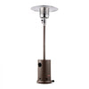 VEVOR Patio Heater for Outdoor Use, 50000BTU Propane Heater Tall Hammered With Round Table Design, Metal Burner and Wheels, Fixed Outdoor Patio Flame Heater for Patio, Party, Backyard, Garden, Bronze