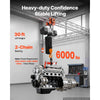 VEVOR 6000 lbs Electric Chain Hoist 30 ft Lift Three-Phase Overhead Crane, Double G100 Chain with 328 ft Wireless & 27 ft Wired Remote Control, 208-240V/440-480V, for Factories, Warehouses, Garages