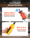Wireless and wired remote control range and pendant