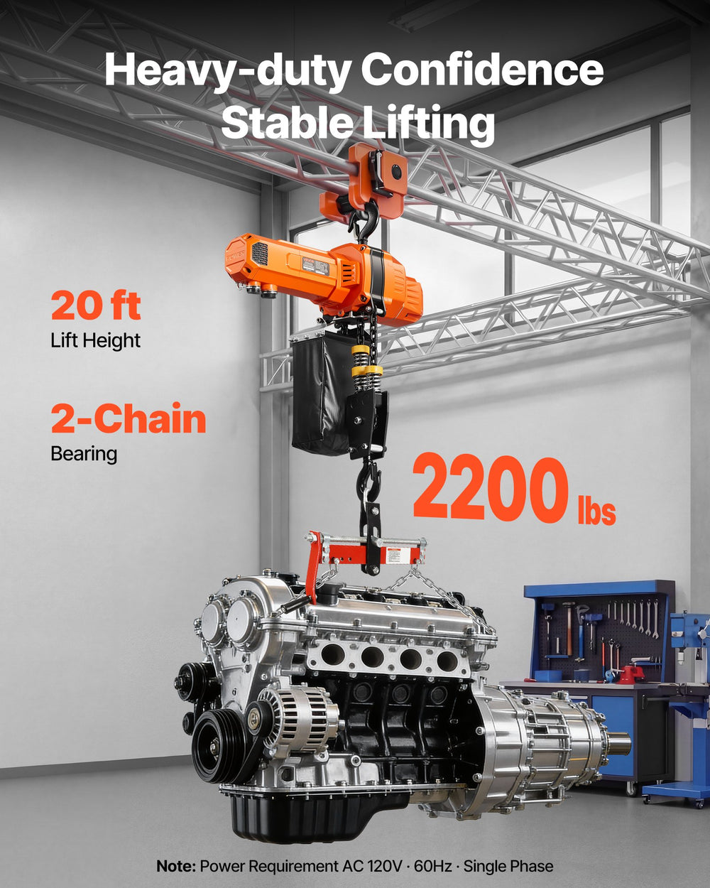 VEVOR electric chain hoist product image 1