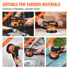 VEVOR Random Orbital Sander, 6-Inch DA & GA Dual Action Orbital Sander, 850W 7400PRM 6 Variable Speed Electric Palm Sander with 10PCS Sandpapers, Dust Connector for Woodworking Detailing Sanding