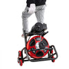 VEVOR Drain Cleaner Machine 100 FT x 3/8 Inch, Auto Feed Sewer Snake Auger, Portable Drain Cleaning Machine with Climbing Wheels, Adjustable Drum, 8 Cutters & Foot Switch for 2" to 4" Pipes