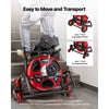 VEVOR Drain Cleaner Machine 100 FT x 1/2 Inch, Auto Feed Sewer Snake Auger, Portable Drain Cleaning Machine with Climbing Wheels, Adjustable Drum, 8 Cutters & Foot Switch for 2" to 6" Pipes