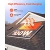 VEVOR 2PCS 100W Monocrystalline Solar Panels, 23% High-Efficiency Mono PV Module with Stable MC4 Output & Aluminum Frame, IP65 Waterproof Solar Panel for Car Boat RV Flat Rooftop Off-Grid Applications