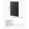 VEVOR 2PCS 100W Monocrystalline Solar Panels, 23% High-Efficiency Mono PV Module with Stable MC4 Output & Aluminum Frame, IP65 Waterproof Solar Panel for Car Boat RV Flat Rooftop Off-Grid Applications
