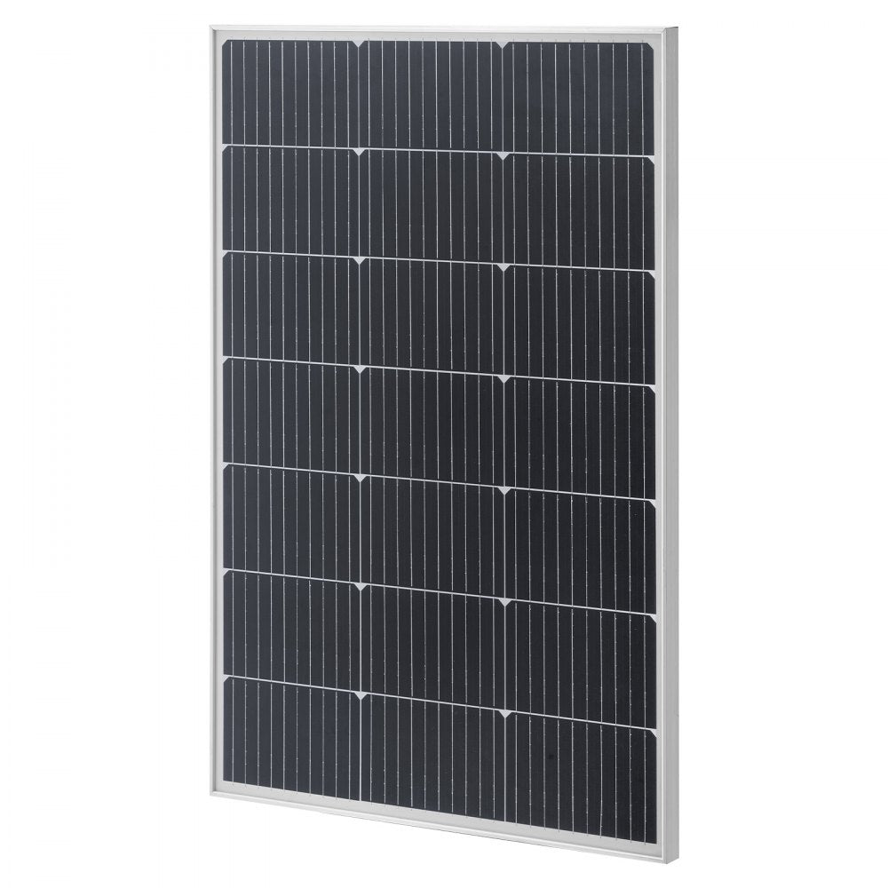 VEVOR 2PCS 100W Monocrystalline Solar Panels, 23% High-Efficiency Mono PV Module with Stable MC4 Output & Aluminum Frame, IP65 Waterproof Solar Panel for Car Boat RV Flat Rooftop Off-Grid Applications