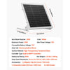 VEVOR 20W 12V Solar Battery Trickle Charger Maintainer, Mono Solar Panel Battery Charger with Built-in MPPT Controller & Adjustable Mount Bracket, IP65 Waterproof for Car Boat RV Trailer House Roof