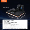 VEVOR Heat Press Machine 16 x 24 Inch High Pressure T-shirt Press Black, for T-Shirts, Fast Heating, Precise Control, Digital Industrial Sublimation Printer for Heat Transfer Vinyl, Easy to Use