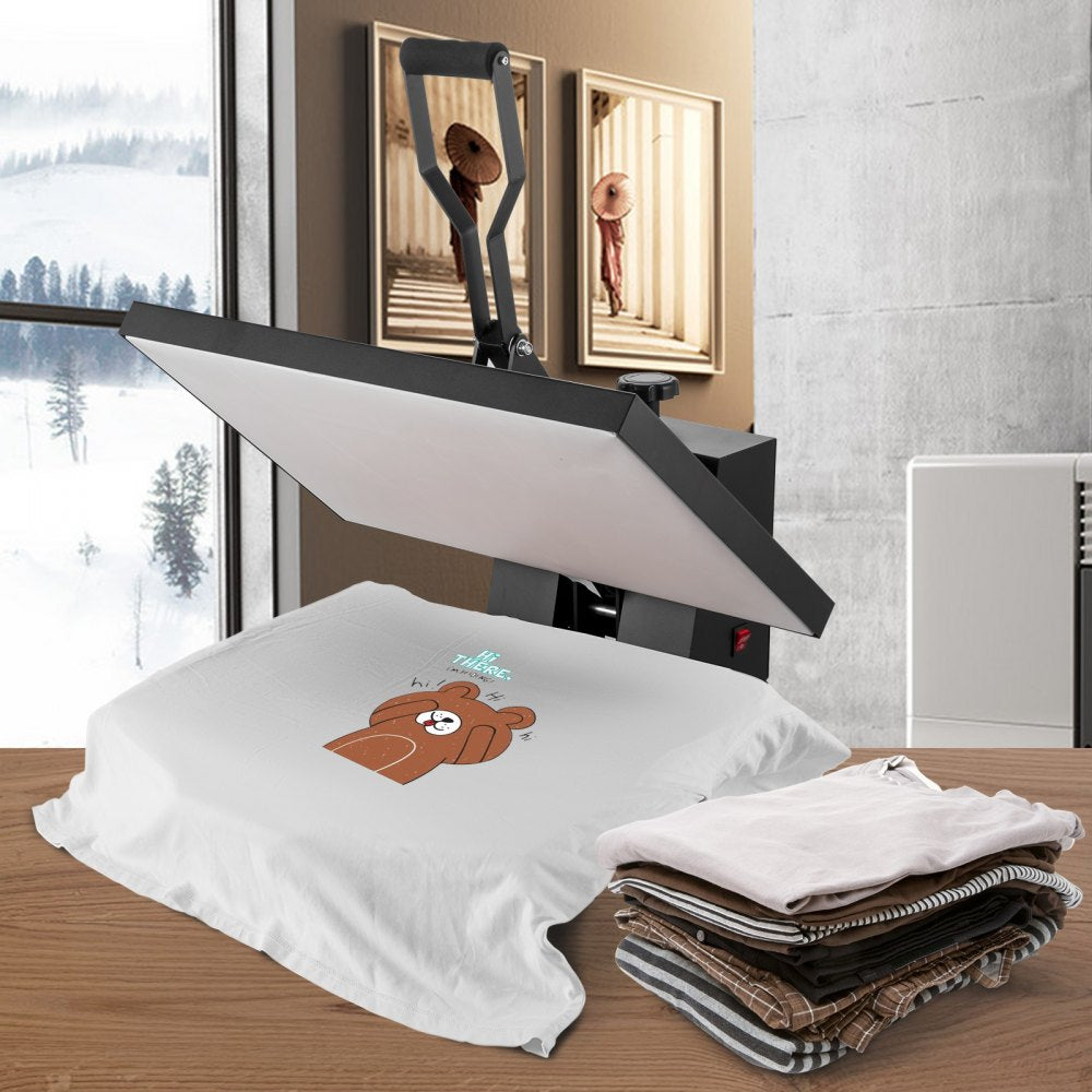 VEVOR Heat Press Machine 16 x 24 Inch High Pressure T-shirt Press Black, for T-Shirts, Fast Heating, Precise Control, Digital Industrial Sublimation Printer for Heat Transfer Vinyl, Easy to Use