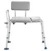 VEVOR Tub Transfer Bench for Bathtub, 500 lbs Weight Capacity Heavy Duty Shower Chair with Arm and Backrest, Height Adjustable Bathroom Shower Bench Bath Seat for Adults, Seniors, Elderly and Disabled