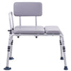 VEVOR Tub Transfer Bench for Bathtub 500lbs, Shower Seats for Adults, Lightweight Shower Bench for Elderly and Disabled with Padded Seat,  Non-Slip Bath Seats with Armrest and Reversible Backrest