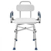 VEVOR Swivel Shower Chair with Arms and Back, 500 lbs Heavy Duty Bench Seat for Inside Shower Stall and Bathtub, Height Adjustable Bathroom Bath Tub Seat for Adults, Seniors, Elderly and Disabled