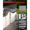 VEVOR Awnings for Door Entrance, 30 x 39 in, Exterior Front Door Window Awnings with Drainage & ABS Bracket, Rain Snow Sun Protection, Overhang Polycarbonate Door Canopy for Porch Patio, Smoky Gray