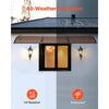 VEVOR Awnings for Door Entrance, 38 x 117 in, Exterior Front Door Window Awnings with Drainage & ABS Bracket, Rain Snow Sun Protection, Overhang Polycarbonate Door Canopy for Porch Patio, Brown