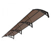 VEVOR Awnings for Door Entrance, 38 x 117 in, Exterior Front Door Window Awnings with Drainage & ABS Bracket, Rain Snow Sun Protection, Overhang Polycarbonate Door Canopy for Porch Patio, Brown
